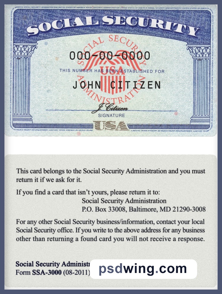 USA SSN Scan - 2 Files PSD